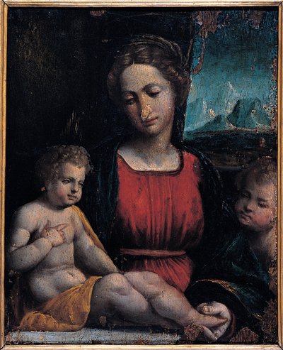 Madonna met het Kind en Sint Jan door Garofalos workshop