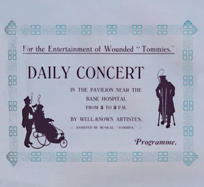 Advertentie voor een concert, 1917 door Garratt and Atkinson
