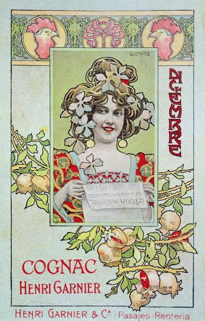 December, uit een kalender voor Henri Garnier & Co. door Gaspar Camps Junyent