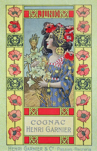 Juni, uit een kalender voor Henri Garnier & Co. door Gaspar Camps Junyent