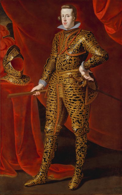 Filips IV in paradeharnas, ca. 1628 door Gaspar De Crayer