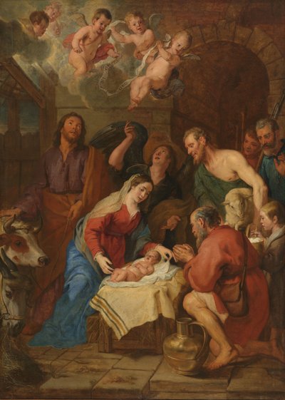De Aanbidding door de Herders door Gaspar De Crayer