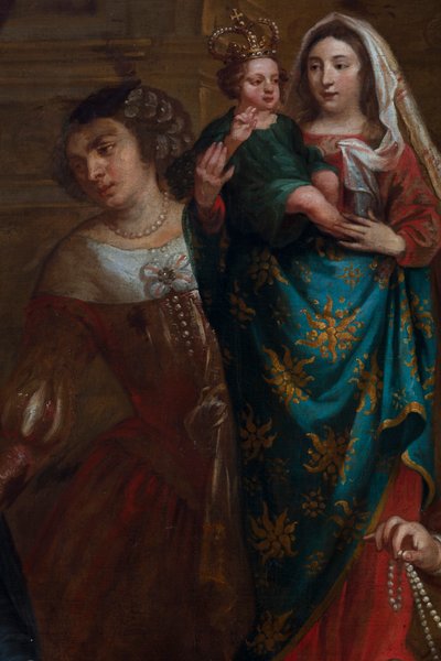 Aartshertogin Isabella van Spanje, die haar juwelen schenkt aan de Basiliek van Sint-Maarten in Halle door Gaspar De Crayer