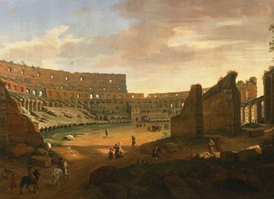 Interieur van het Colosseum (detail) door Gaspar van Wittel