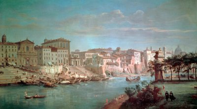 De Tiber naar Porto di Ripetta door Gaspar van Wittel