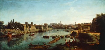 Uitzicht op de Tiber door Gaspar van Wittel