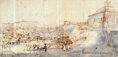 Villa Medici in Rome door Gaspar van Wittel