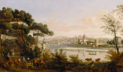 Uitzicht op Florence door Gaspar van Wittel