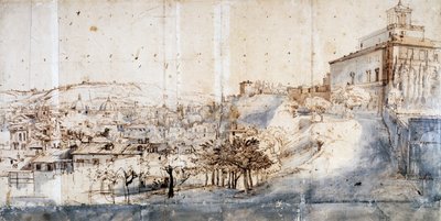 Villa Medici in Rome door Gaspar van Wittel
