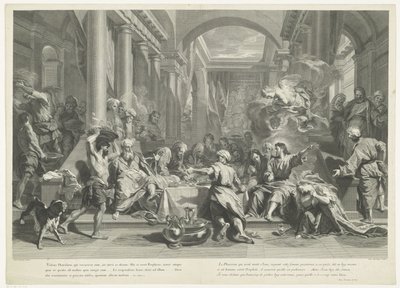 Christus in het huis van Simon de Farizeeër door Gaspard Duchange