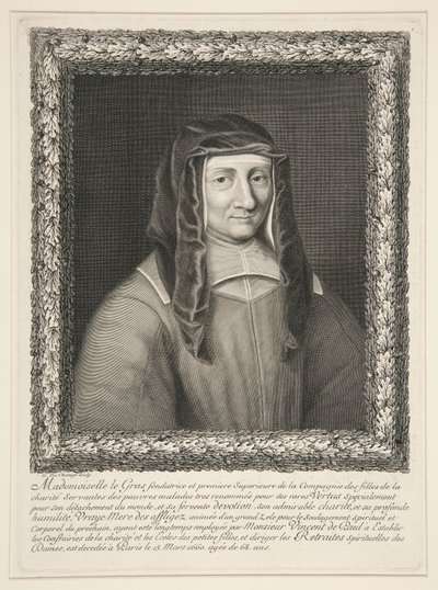 Mme. Louise LeGras, geboren de Marillac door Gaspard Duchange