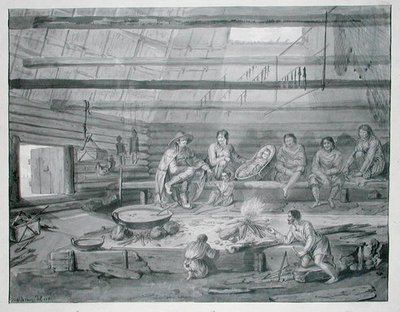 Kostuums van de inwoners van de Baie de Castries aan de oostkust van Tartary door Gaspard Duche de Vancy