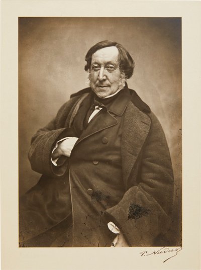 Portret van Gioachino Rossini, 1856 door Gaspard Félix Nadar