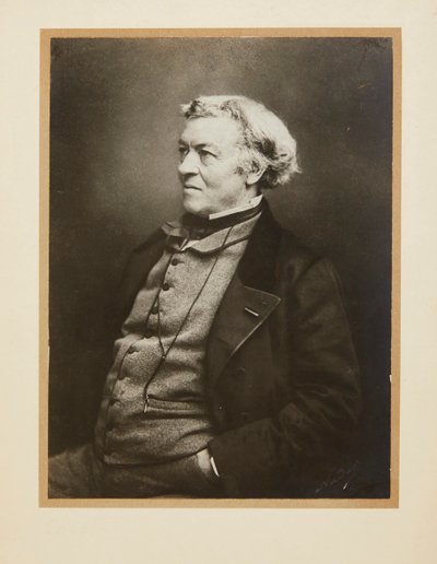 Portret van Jean-Baptiste Camille Corot 1796-1875, ca. 1860 door Gaspard Félix Nadar