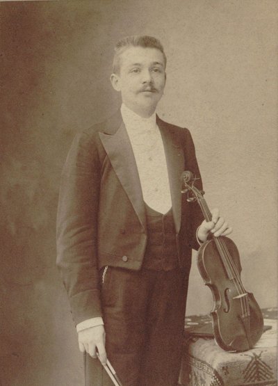 Portret van de violist en componist Henri Marteau 1874-1934 door Gaspard Félix Nadar