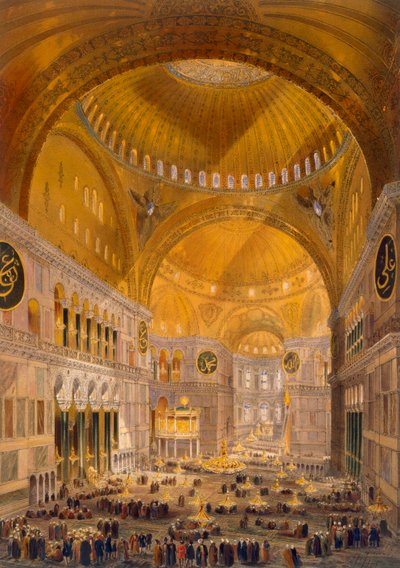 Hagia Sophia, Constantinopel, 1852 door Gaspard Fossati