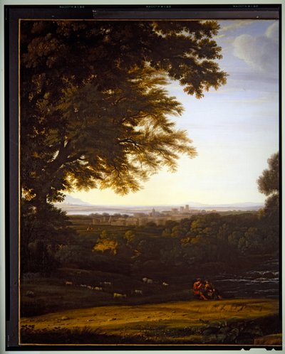 Italiaans Pastoraal Landschap (detail), ongedateerd door Gaspard Poussin Dughet