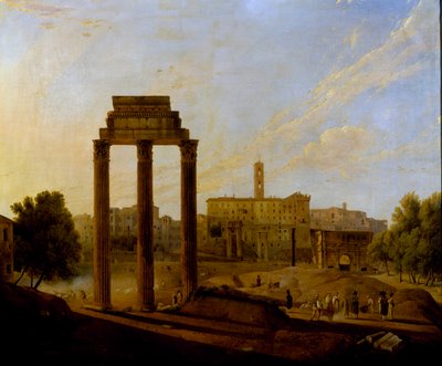 Rome: uitzicht op het Forum richting het Capitool door Gaspare Gabrielli