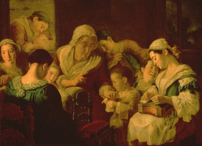 De School van het Borduurwerk, 1751-52 door Gaspare Traversi