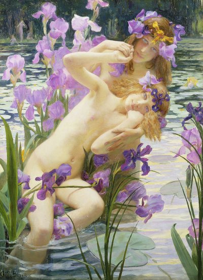 Badenymfen door Gaston Bussiere