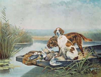 Jacht souvenirs: honden en wild door Gaston Gelibert