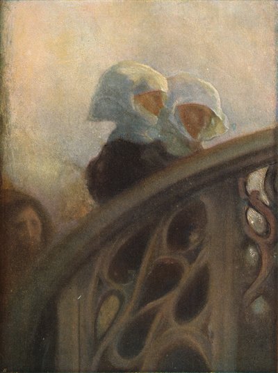 Een studie van nonnen, ca. 1896 door Gaston La Touche