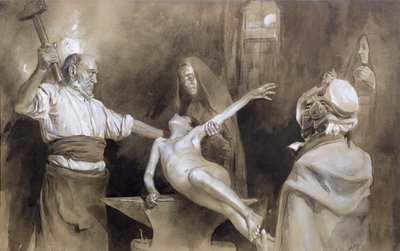Het Slaan van de Milt door Gaston Vuillier