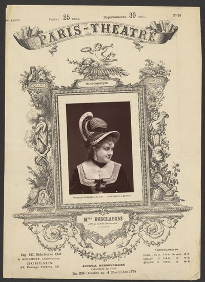 Theater Parijs: Miss. Desclauzas door Gaston and Mathieu and Cie.
