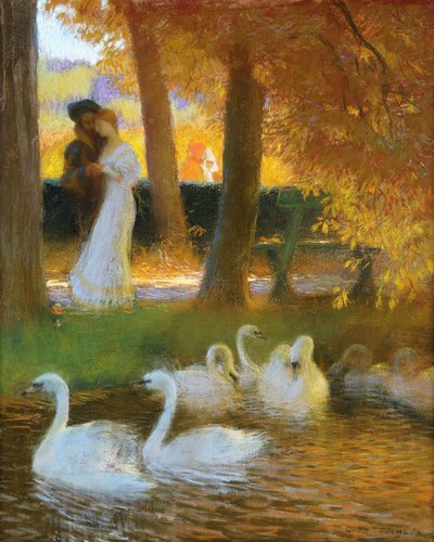 Liefhebbers en zwanen; De herfstwandeling; Les Amants et les Cygnes; La Promenade d