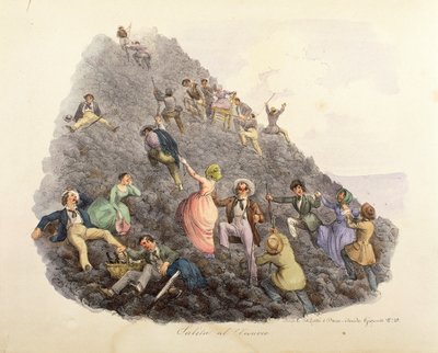 De beklimming van de Vesuvius door Gatti and Dura