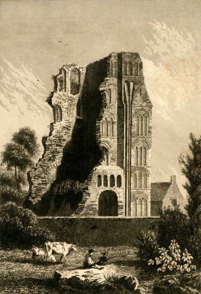 Ruïnes van een klooster in Canterbury door Gaucherel