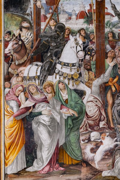 Detail van de "Kruisiging", uit "Het leven en de Passie van Christus" door Gaudenzio Ferrari