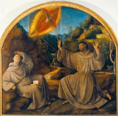 Italië, Varallo, Sint Franciscus ontvangt de stigmata door Gaudenzio Ferrari