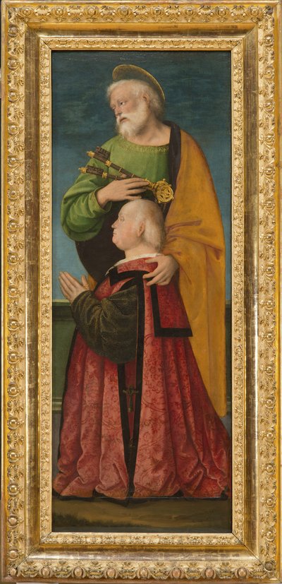 Sint Petrus en een schenker door Gaudenzio Ferrari
