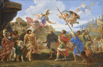 De ruzie tussen Agamemnon en Achilles, ca. 1695 door Gaulli