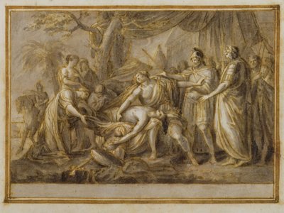 Achilles treurt om de dood van Patroclus, 1760-63 door Gavin Hamilton