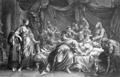 Andromache treurt om de dood van Hector, gegraveerd door Domenico Cunego, 1764 door Gavin Hamilton