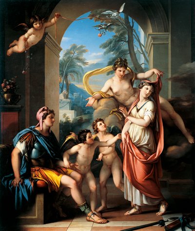 Venus biedt Helena aan Parijs aan door Gavin Hamilton