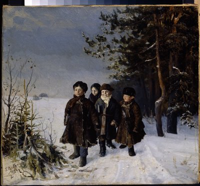 Terug van School door Gavriil Fyodorovich Rybakov