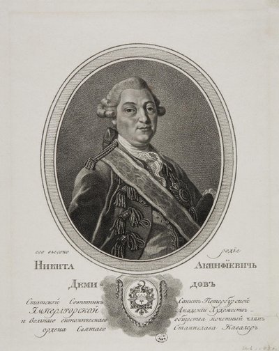 Portret van Nikita Akinfiyevich Demidov 1724-1789, 1786 door Gavriil Ivanovich Skorodumov