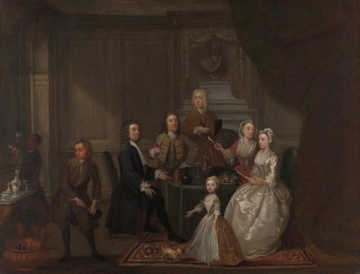 Groepsportret, waarschijnlijk van de Familie Raikes door Gawen Hamilton