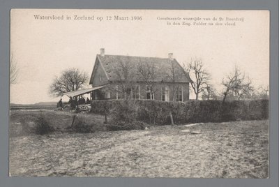 Watervloed in Zeeland op 12 maart 1906 door Gebroeders van Straaten