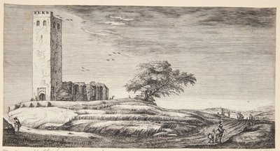 De oude kerk bij Muiderberg door Geertruyt Roghman