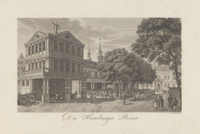 De Oude Beurs in Hamburg, 1822 door Geissler