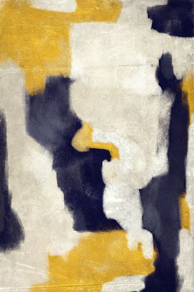 Abstracte gouden en indigo vormen door Gemma Bardot