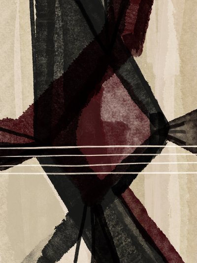 Abstract: Maroon Geometry door Gemma Bardot