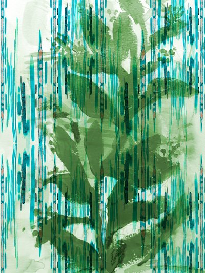 Groen blad in aquarel door Gemma Bardot