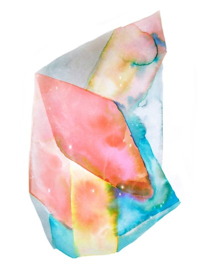 Levendige abstracte aquarel door Gemma Bardot