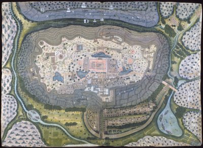 Versterkte Stad Ranthambhor, ca. 1810-18 door Generation of Bagta