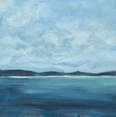 Zeegezicht, 2016 (olieverf op doek) door Genevieve French
